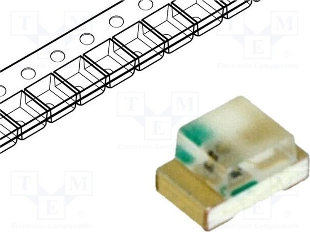 10x LED 0805 SMD grün 2x1,25x1,1mm 2÷2,4V 18÷35mcd 130° 20mA LTST-C170KGKT LED-Dio
