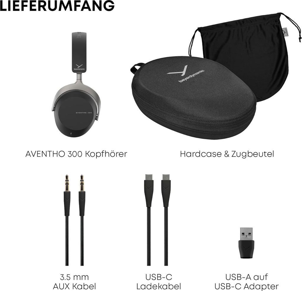 beyerdynamic AVENTHO 300Over-Ear Kopfhörer, Farbe:Schwarz