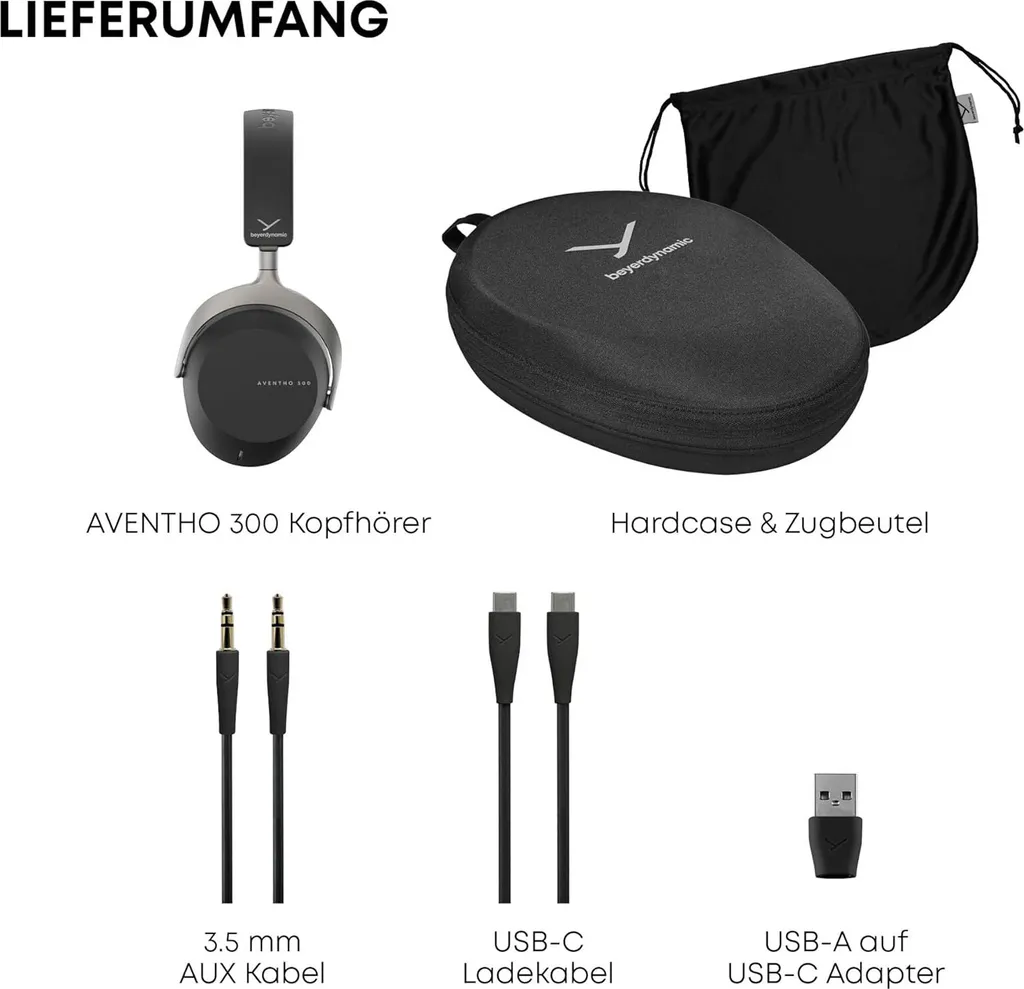beyerdynamic AVENTHO 300 Casque d'écoute Bluetooth Over-Ear Noir