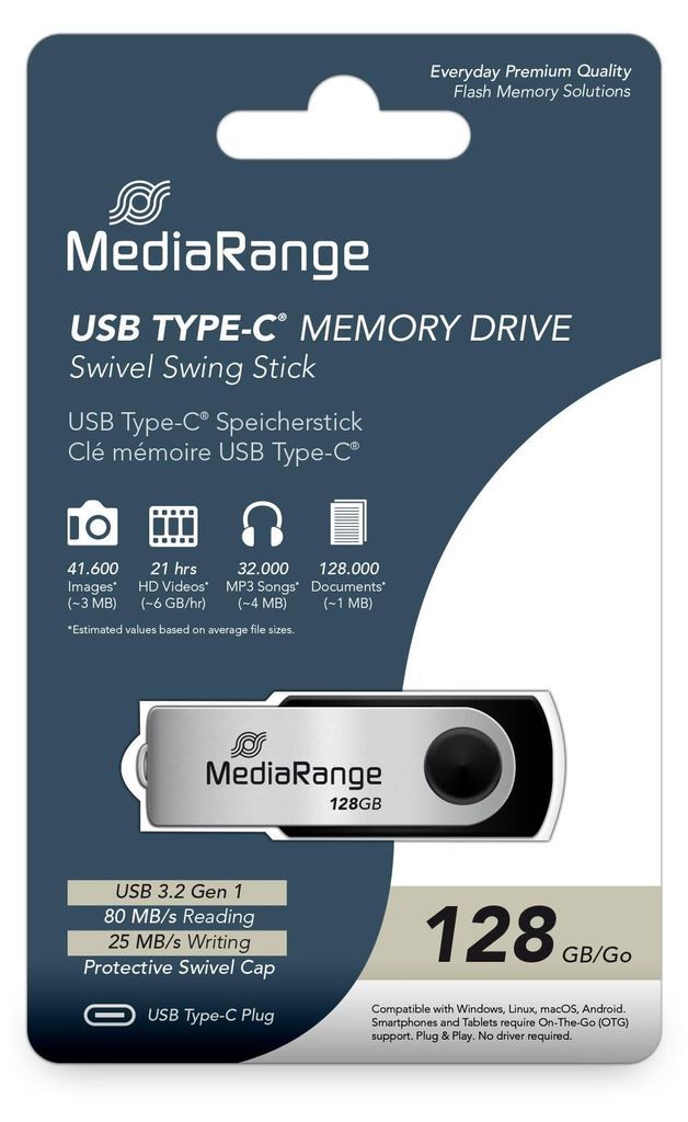 MediaRange USB Type-C® 3.2 Gen 1 Flash-Laufwerk, Produktbild 
