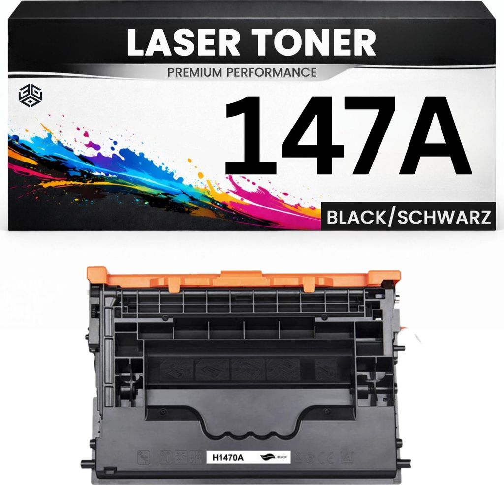 2 x Toner 147A für HP kompatibel Schwarz W1470A (nicht HP+) Tonerkartusche LaserJet Enterprise M610n/611dn/611x/612dn/612x/634h/635fht/635h M611dn