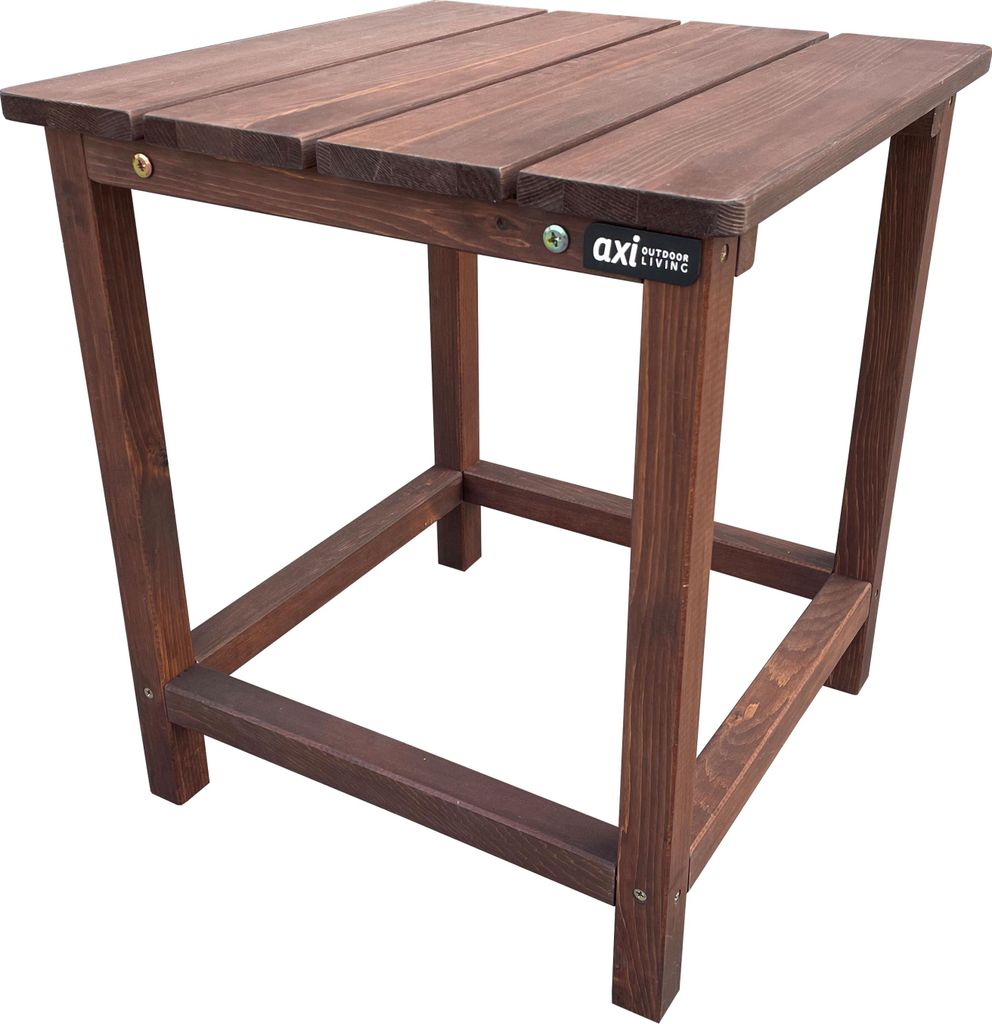 AXI Tess Beistelltisch aus Holz in Kaffee Braun | Kleiner Tisch für Garten, Balkon, Terrasse | Couchtisch / Gartentisch 40,5 x 40,5 x 46 cm