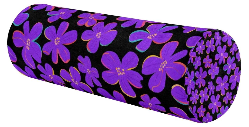 Dekorative Nackenrolle für das Bett, Zylinderform, Nackenkissen, Halswirbelrolle, Bettstütze, Violett