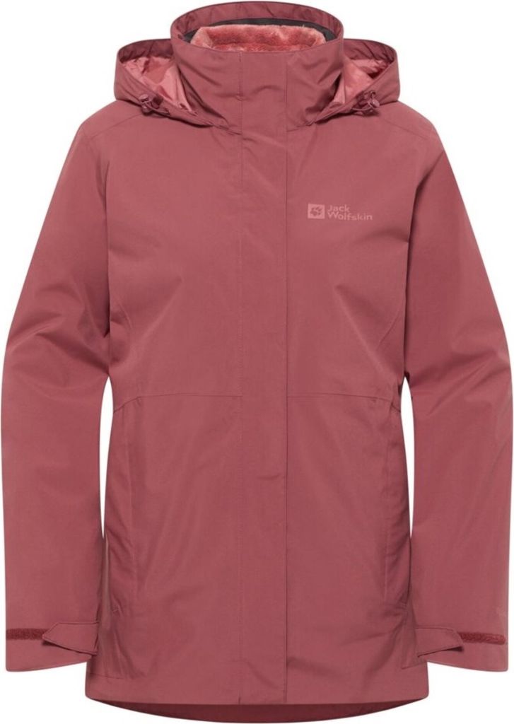 Jack Wolfskin Rotwand 3in1 Jkt W Kombijacke Regenjacke Fleecejacke Damen rot S
