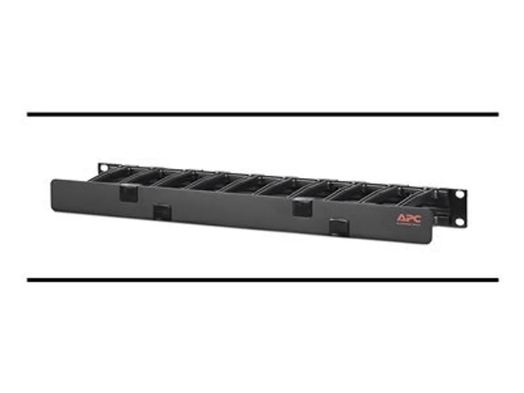 APC AR8602A APC Horizontal Cable Manager, 1U x 4" Deep, Single-Sided wit