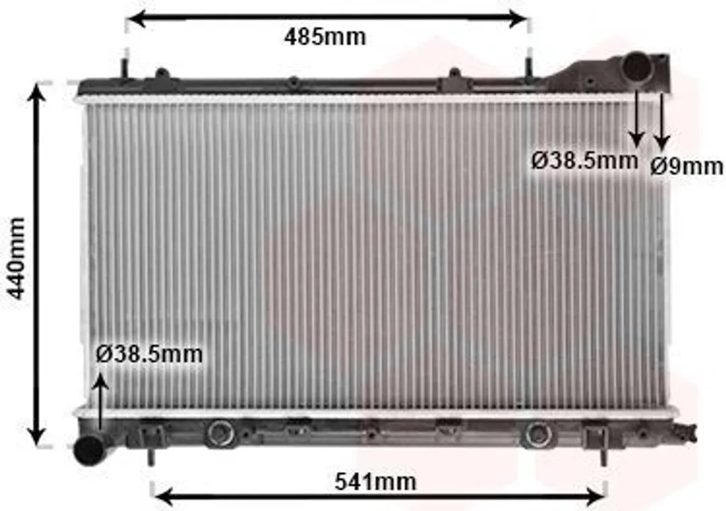 Radiateur de refroidissement eau moteur pour SUBARU FORESTER (SG) 2.0 2.5