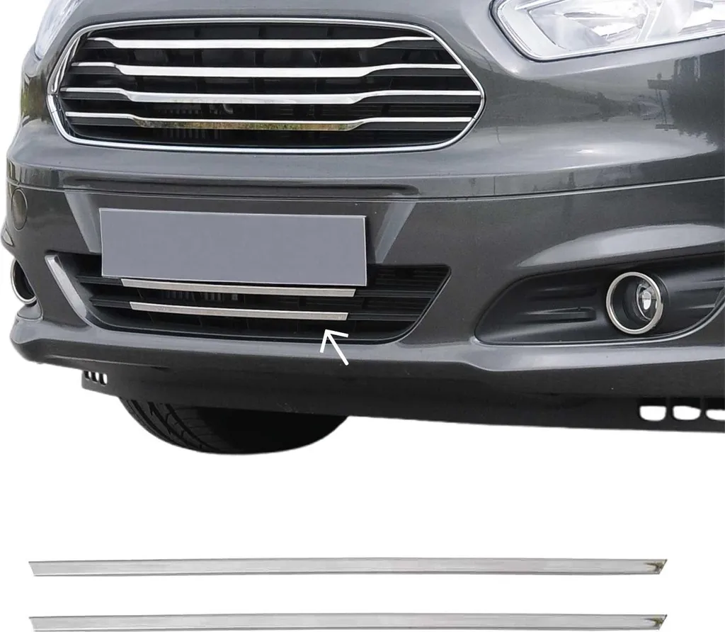 Griglia Cromo Ford Transit Courier 2014-2018 | 2 Pezzi Acciaio 304