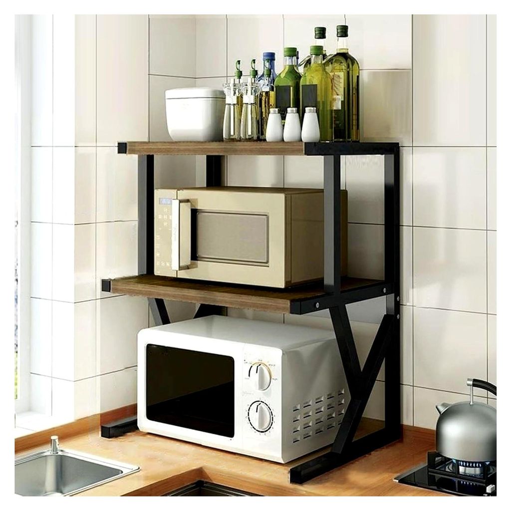 Mikrowellenregal – Küchenarbeitsplatte, Desktop-Drucker, multifunktionale Aufbewahrungslösung für Zuhause und Büro, platzsparende Regale für...