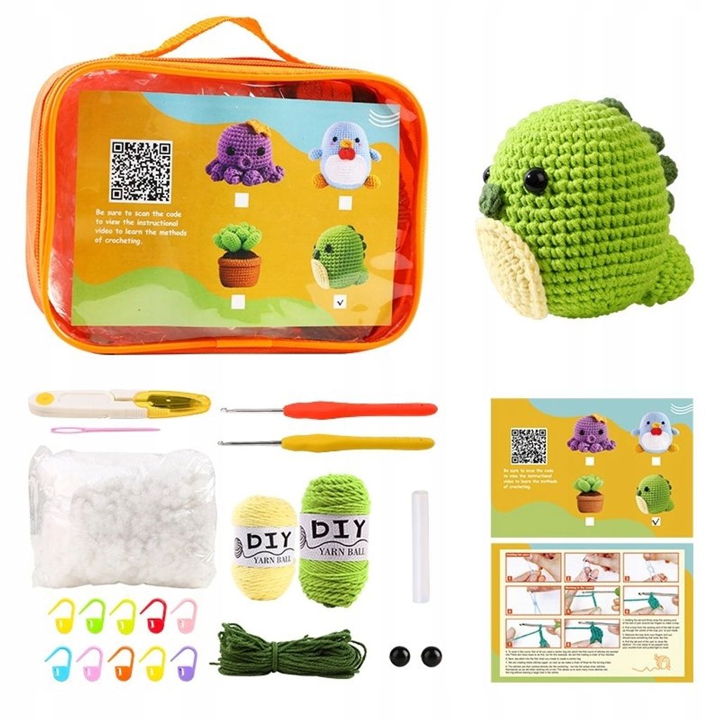 DIY Dinosaures Kit de couture complet DIY Cadeau pour Image du produit 