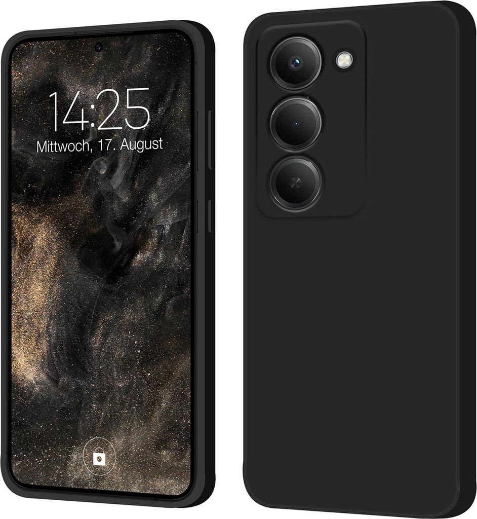 Hülle für Xiaomi Redmi 15 / 15 5G Case Cover Bumper Smartphone Softgrip Schutzhülle Farbe: Schwarz