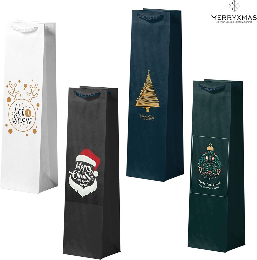 12x Flaschentüten für Weihnachten - Bottle Bag - Produktbild 3