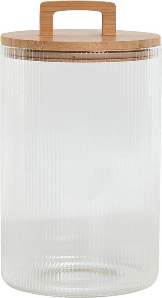 Home ESPRIT Transparentes Bambus-Glasgefäß 4 L - Marke: Home ESPRIT - EAN: 8424002175627