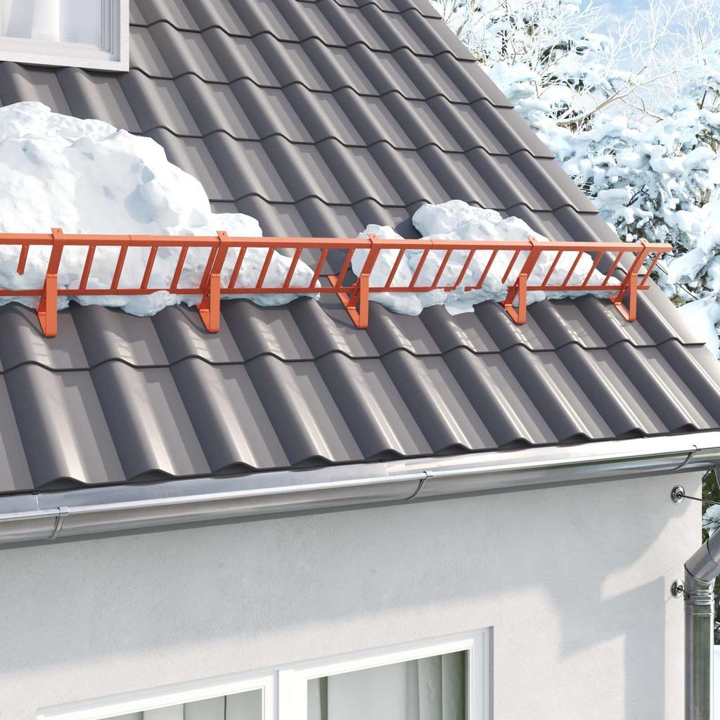 "Schlussverkauf" Dachschneeschild - VIDAXL - Rot 800x29,5x34,5 cm Stahl C17823
