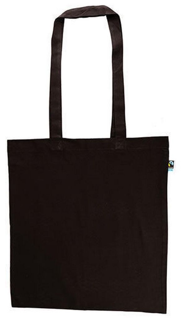 Printwear - Tragetasche, Fairtrade, Langer Griff LT4183 (Einheitsgröße) (Schwarz)