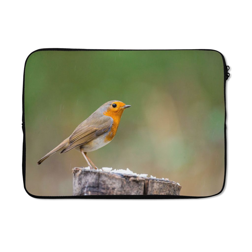 MuchoWow® Laptop Hülle 13 Zoll Tiere - Vogel - Rotkehlchen Produktbild 