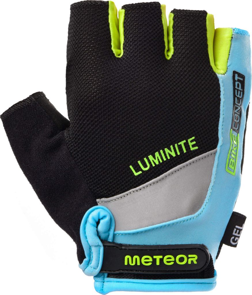 METEOR GX38 Gel-Fahrradhandschuhe L blau/grün