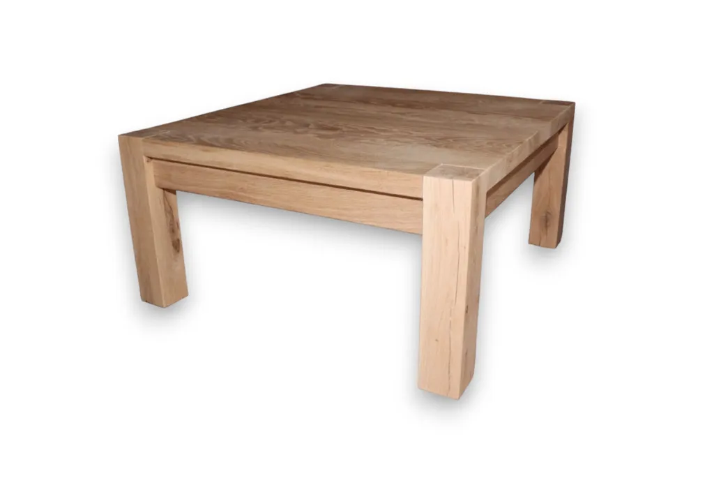 Table de salon rectangulaire en bois de chêne massif 100x50cm Zen - 4