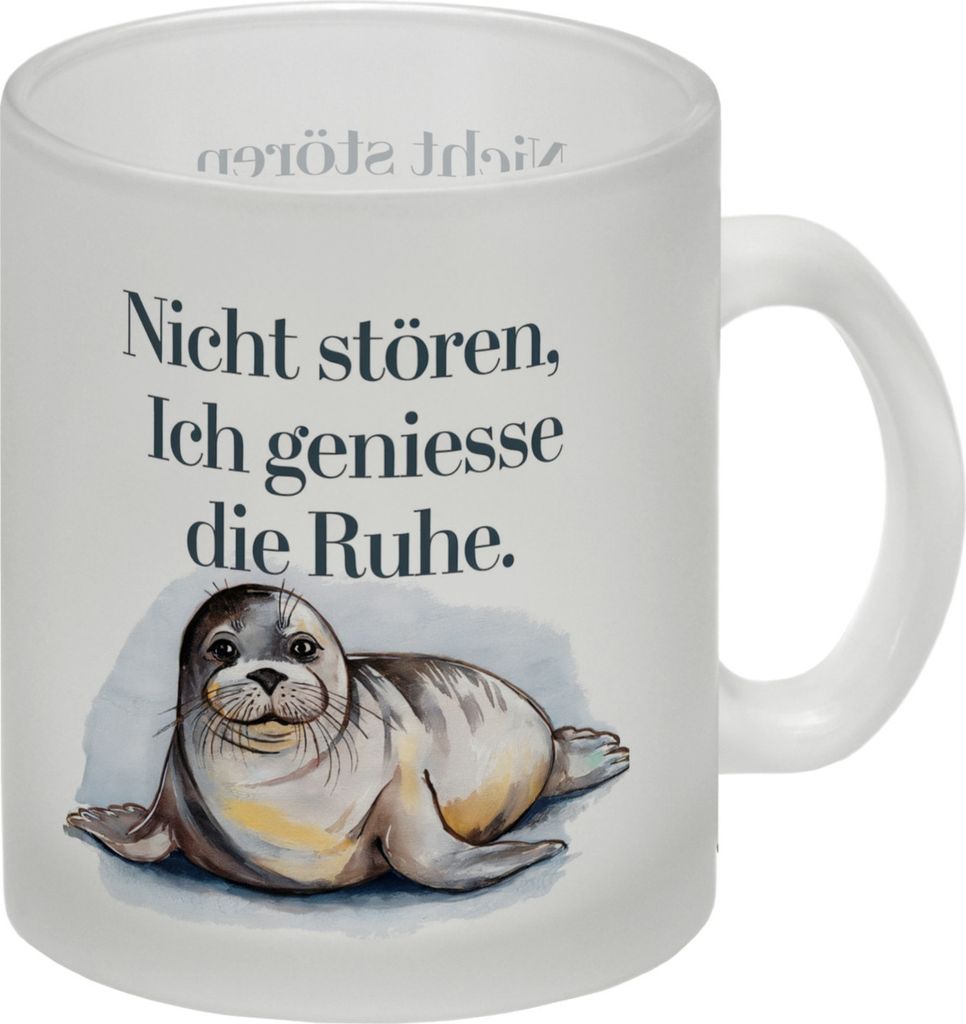 Robbe Glas Tasse - Ruhe genießen