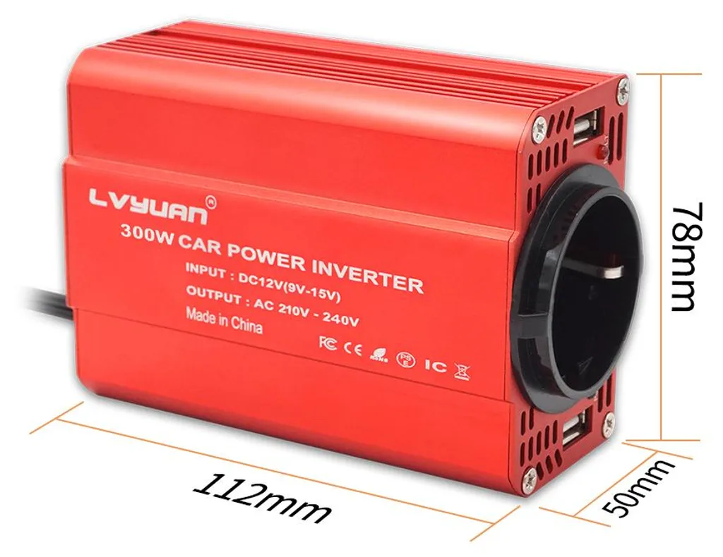 Convertisseur de Tension 12V 220V Onduleur avec Sécurité Multiple