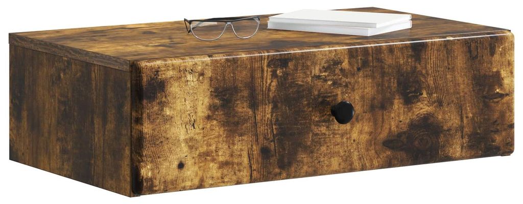 Wandmontierter Beistelltisch Geräucherte Eiche Holzwerkstoff