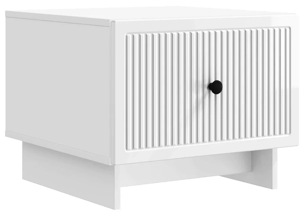 Petite table basse blanche pour studio et petit salon 49x50x40 cm chic