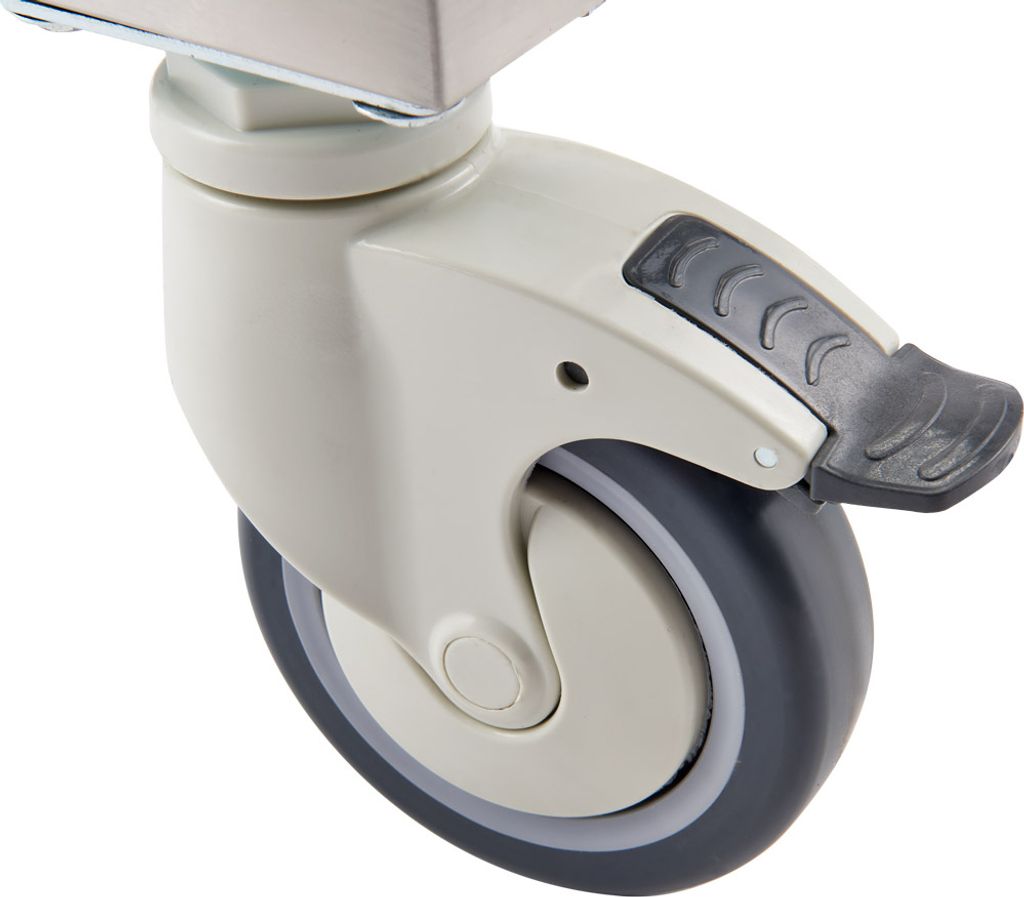 Lenkrolle mit Bremse für Lagerregale aus Aluminium