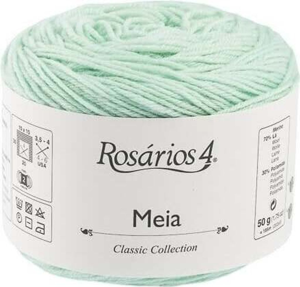 Rosários 4 Meia 18 Water Green Strickgarn