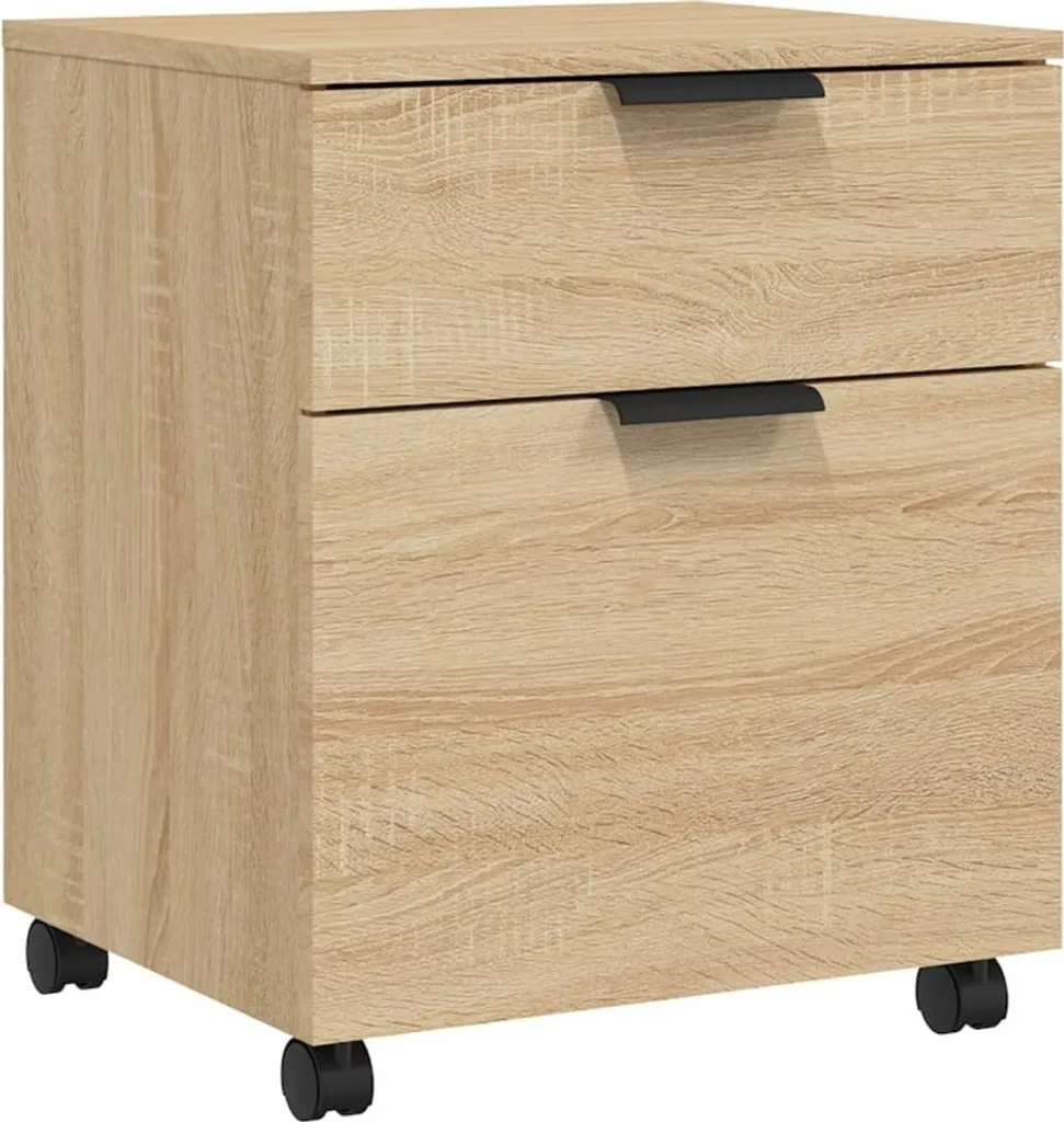 Cartella mobile con rotelle Rovere Sonoma 45x38x54 cm