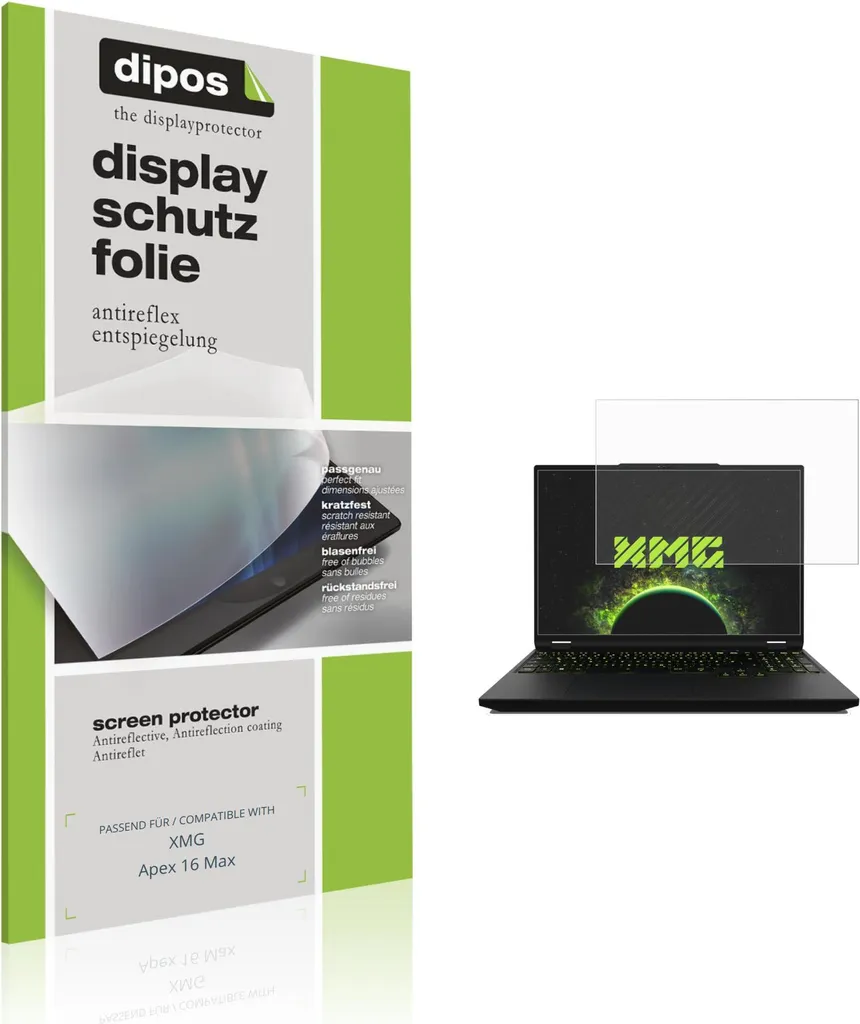 Protection d'écran mate 2 unités pour XMG Apex 16 Max antireflet