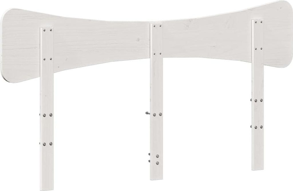 vidaXL Kopfteil Weiß 150 cm Massivholz Kiefer