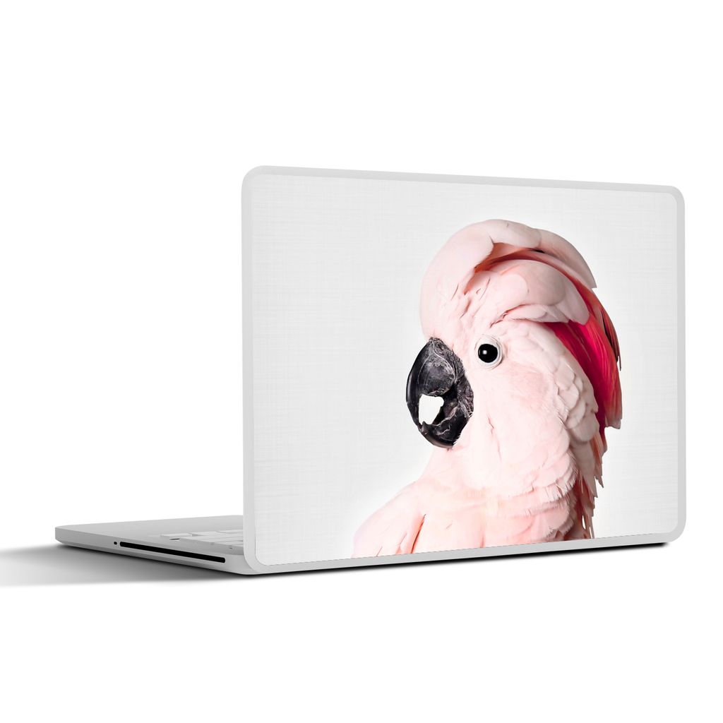 MuchoWow Laptop Aufkleber Sticker Cover Kakadu - Rosa - Tiere - Natur 30x21 cm - Sticker für Laptop - Selbstklebend
