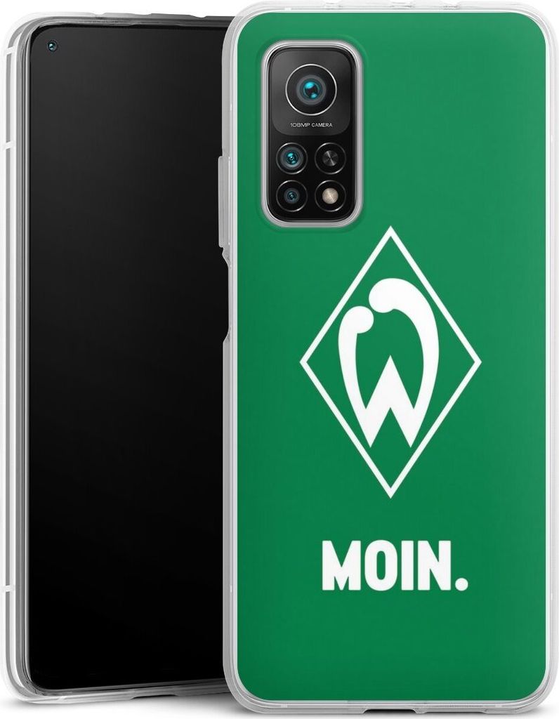 DeinDesign Handyhülle für Xiaomi Mi 10T Pro 5G Silikon Hülle Case Smartphone Schutzhülle Moin Offizielles Lizenzprodukt SV Werder Bremen