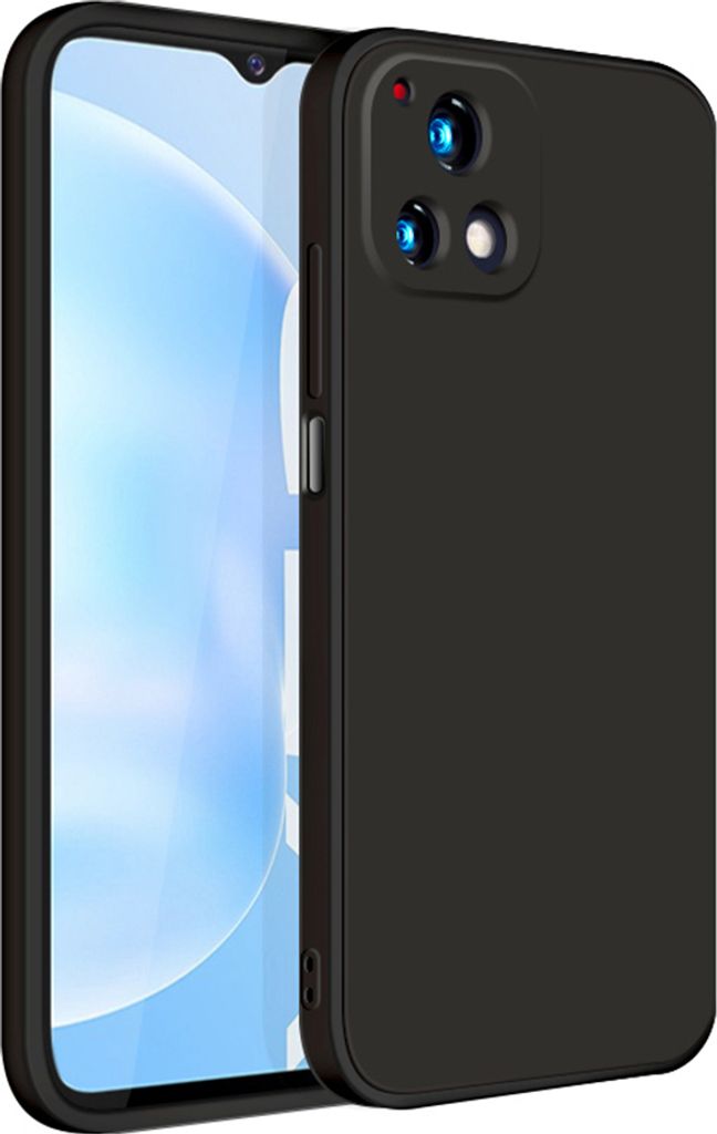VIVO Y52S Hülle, LaimTop Slim Liquid Silikon Gel Gummi Schutzhülle für VIVO Y52S Schwarz