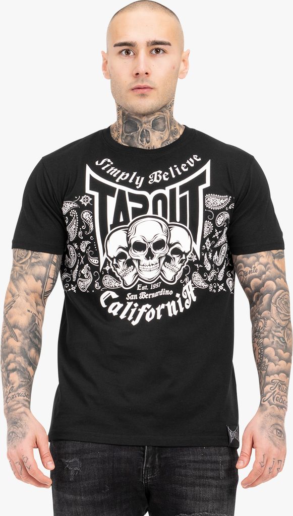 Herren T-Shirt normale Passform ADELANTOS Black/White XL Tapout