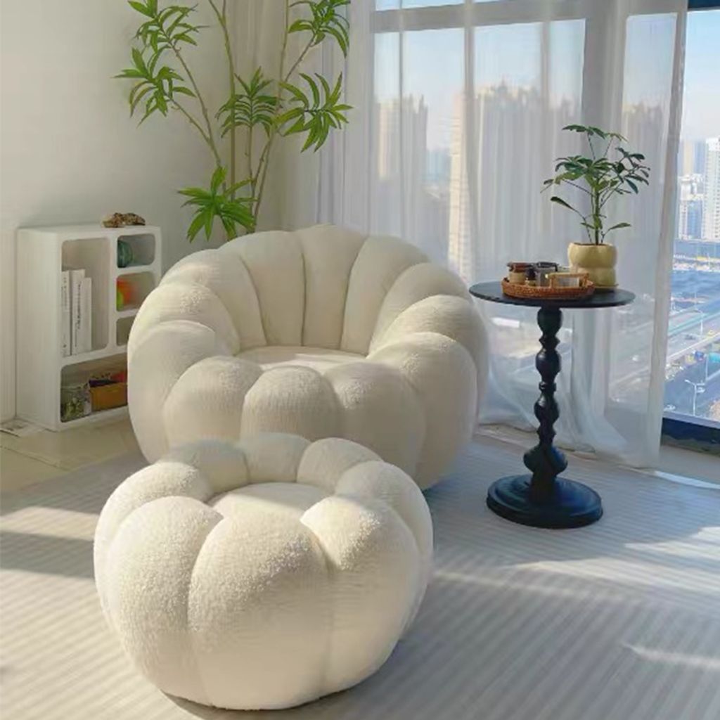 Drehbarer Sessel sofa Lounge-Sessel mit Hocker im Produktbild