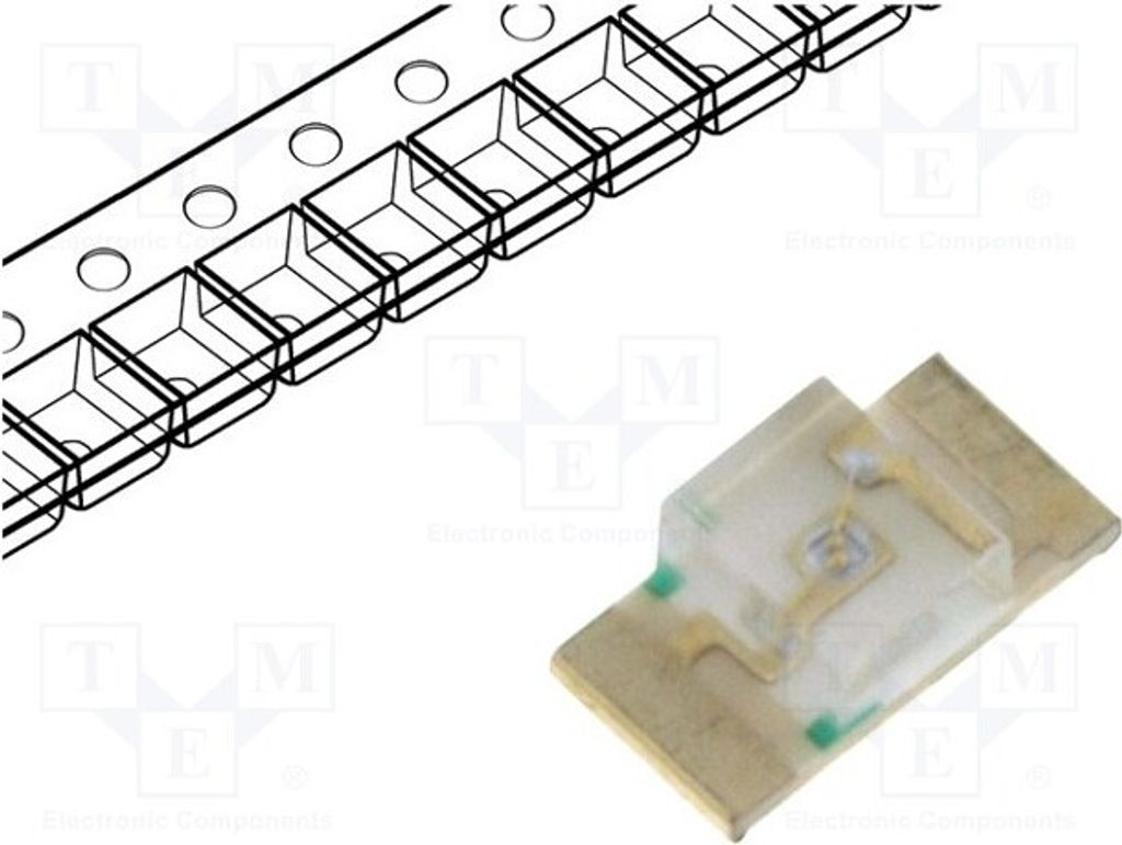 5x LED 120° SMD blau 100mcd 3,3÷4V 3,2x1,6x1,05mm 1206 20mA KPTR-3216QBC-D LED-Di