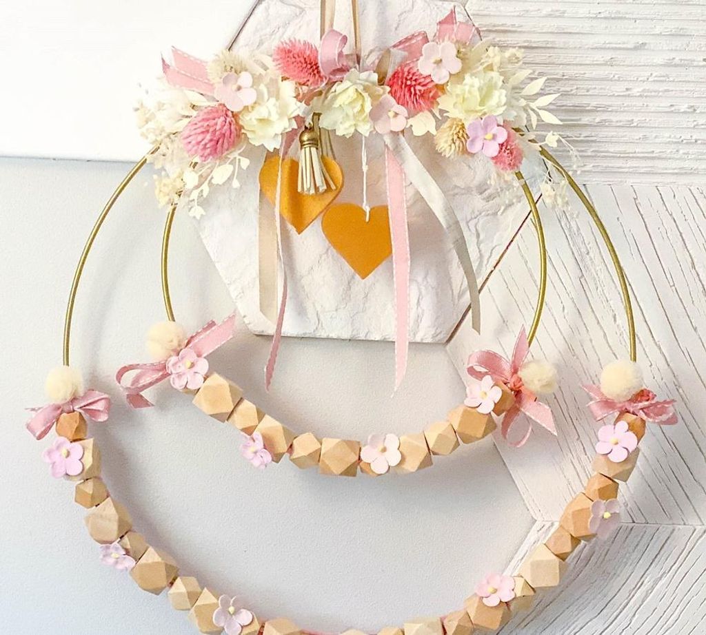 Satin-Ripsbänder, bunt, Rosa, 2 m, 6 Stück