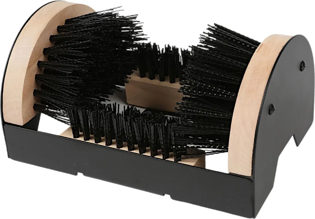 6x Gratte-pieds cireur à chaussures extérieur avec brosse ronde en métal