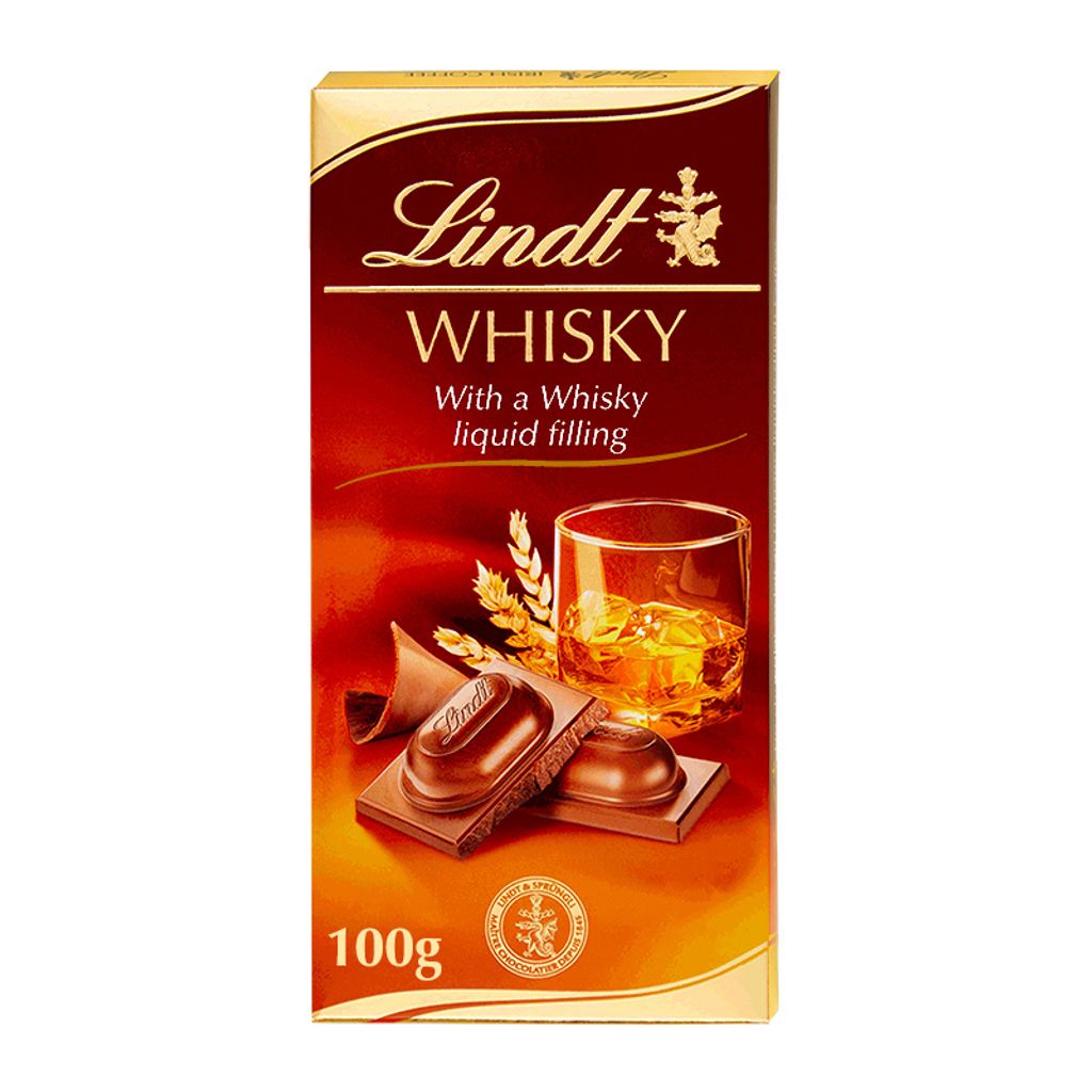 Lindt mliečna čokoláda s náplňou z whisky 100g Obrázok produktu 