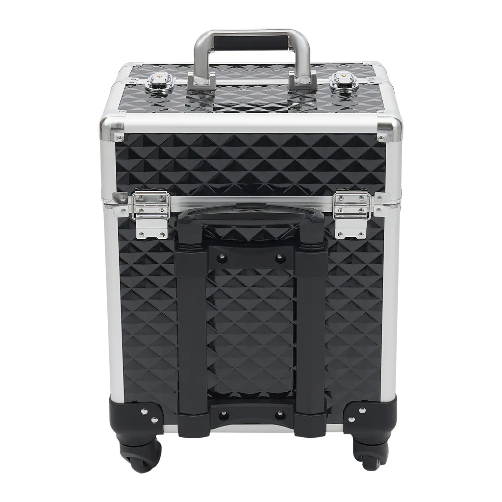 Mallette Cosmétique Trolley Noire - Valise Vernis à Ongles Multiphonction