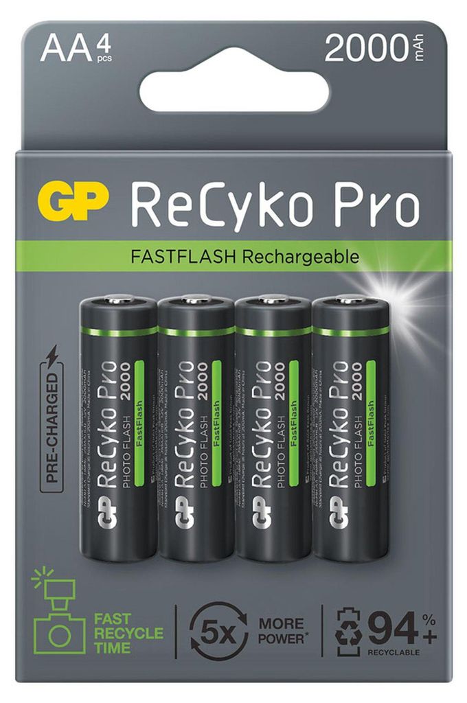 GP Batteries 125210AAHCF-C4 1x4 GP ReCyko Pro NiMH FOTO Zdjęcie produktu 