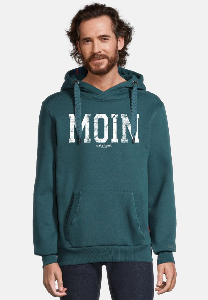 salzhaut Herren Hoodie HEFF - MOIN S Maritimer Kapuzenpullover Regular Fit – Kuscheliger Sweat-Pullover mit Frontprint & Kängurutasche – Desig...