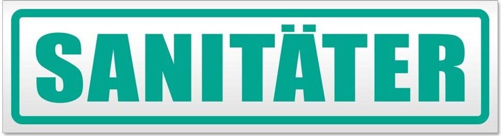 Kiwistar - Autoaufkleber - Türkis - 20 x 5,3 cm - Sanitäter - Hinweis Aufkleber Sticker für Auto, Kfz, Fahrrad, PKW, LKW