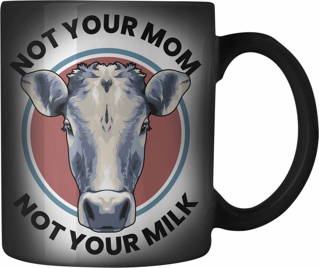 Trendation - Veganer Geschenk Lustige Farbwechsel Zauber-Tasse Vegetarier Geschenkidee Farbwechsel Zauber-Tasse Lustig für Geschenkset oder Gesche...