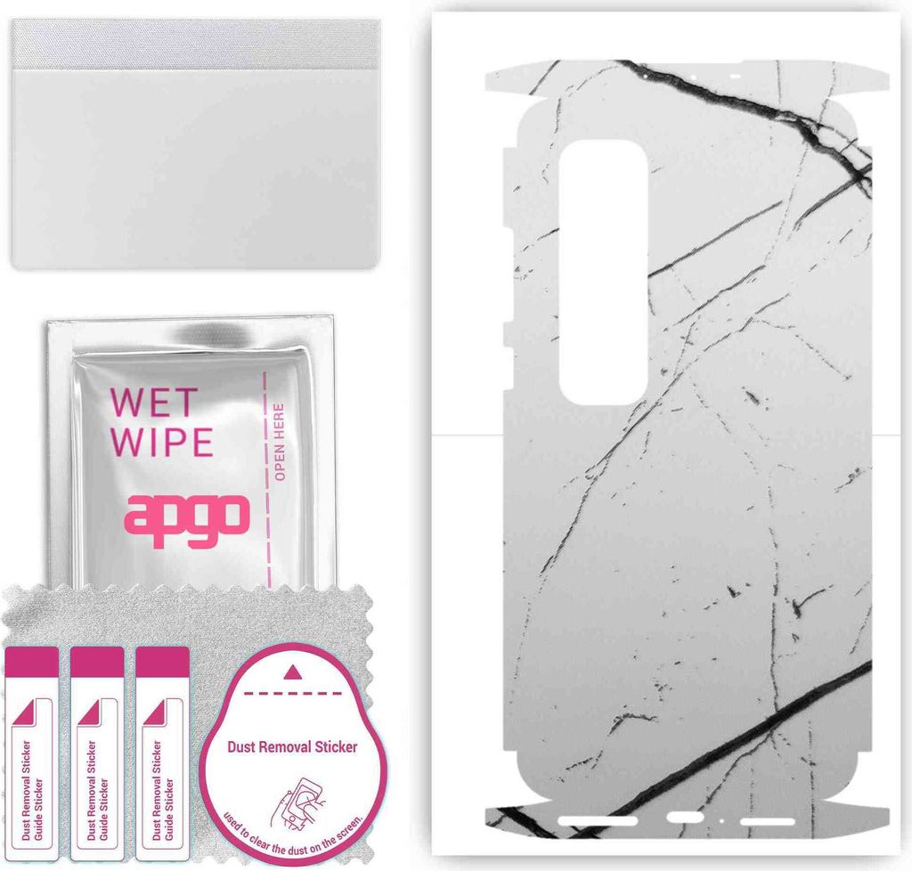 apgo Rückseite + Seiten Schutzfolie, Skin, kompatibel mit Xiaomi Mi 10 Ultra, Hinten Displayschutzfolie aus Vinylfolie, kratzfest, einfache Montag...