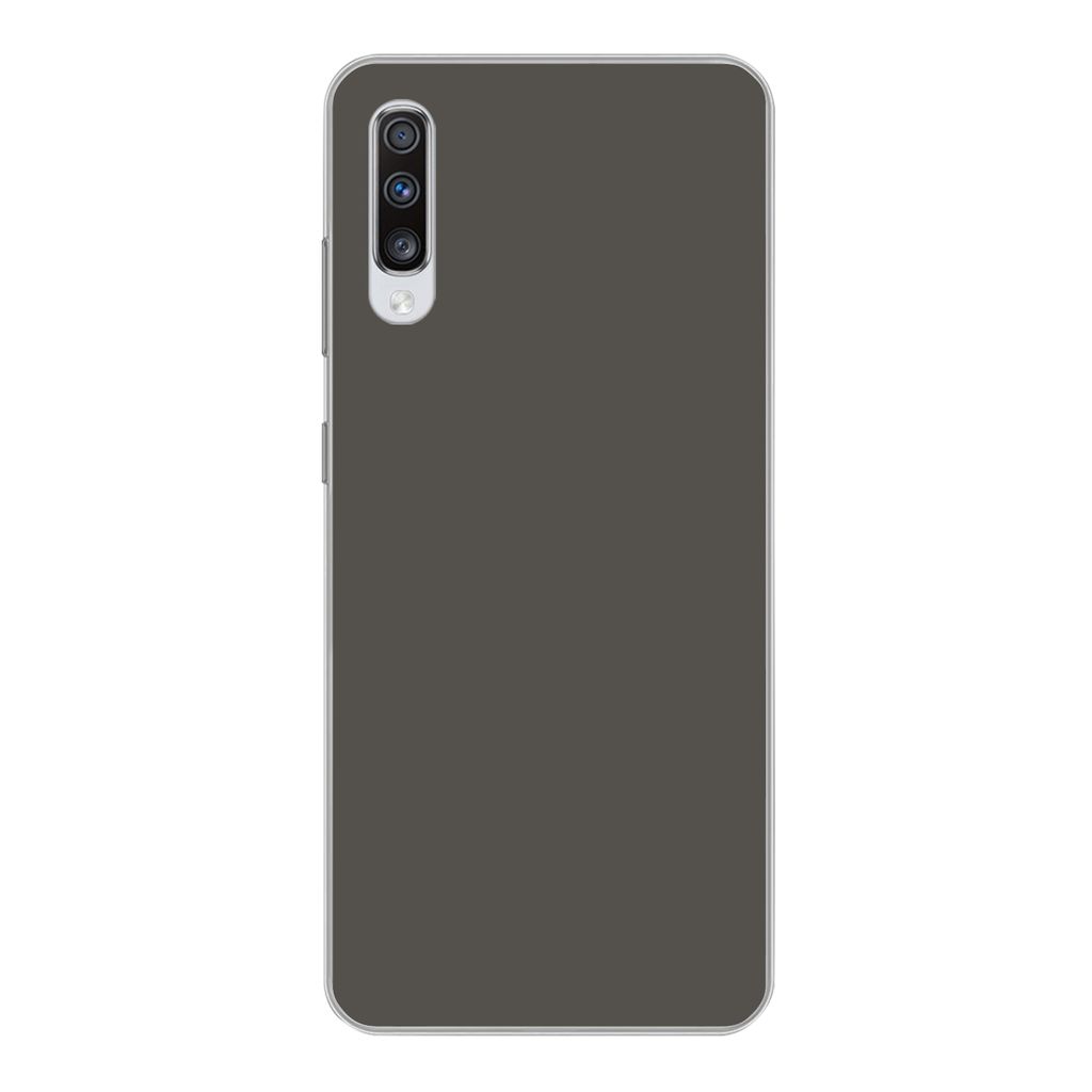 MuchoWow Handyhülle Schutzhülle Hülle für Samsung Galaxy A70 Grau - Farben - Einfarbig Silikon Softcase Handy Hülle - Schutzhaube