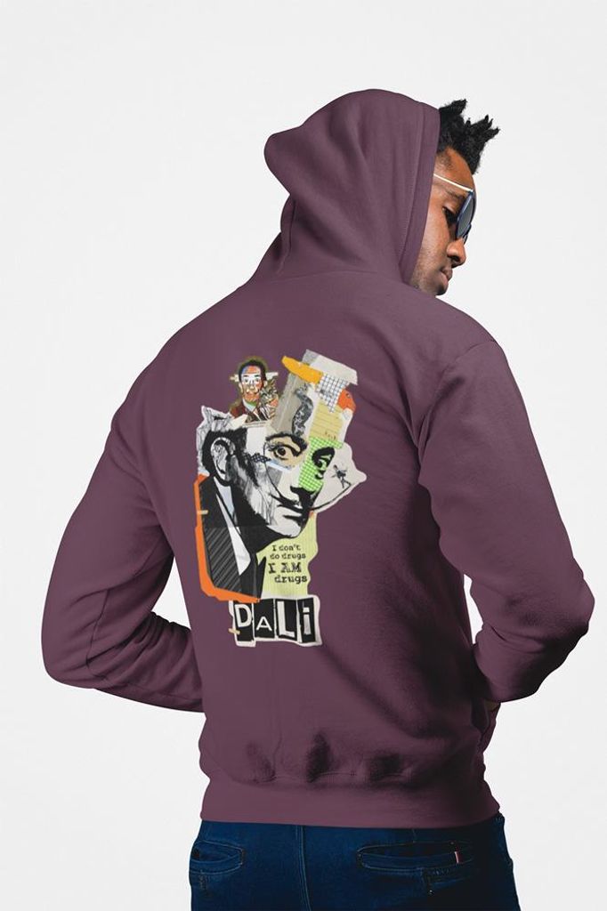 D&B Uni Hoodie ZIPEB00021 Dali Braun-Größe M