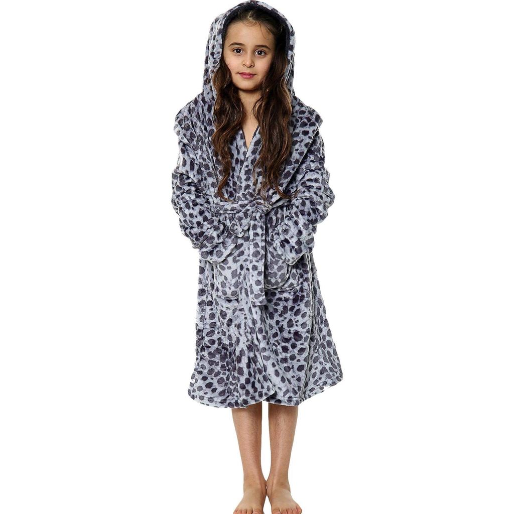 TUANMOZI Hoodie Mädchen Leopard Print - Kapuzenpullover Baumwolle 7-14 Jahre