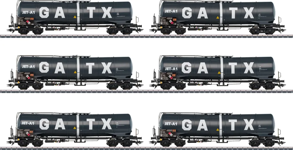 Wagons-citernes Zans GATX H0 Märklin 47546 pour train miniature réaliste