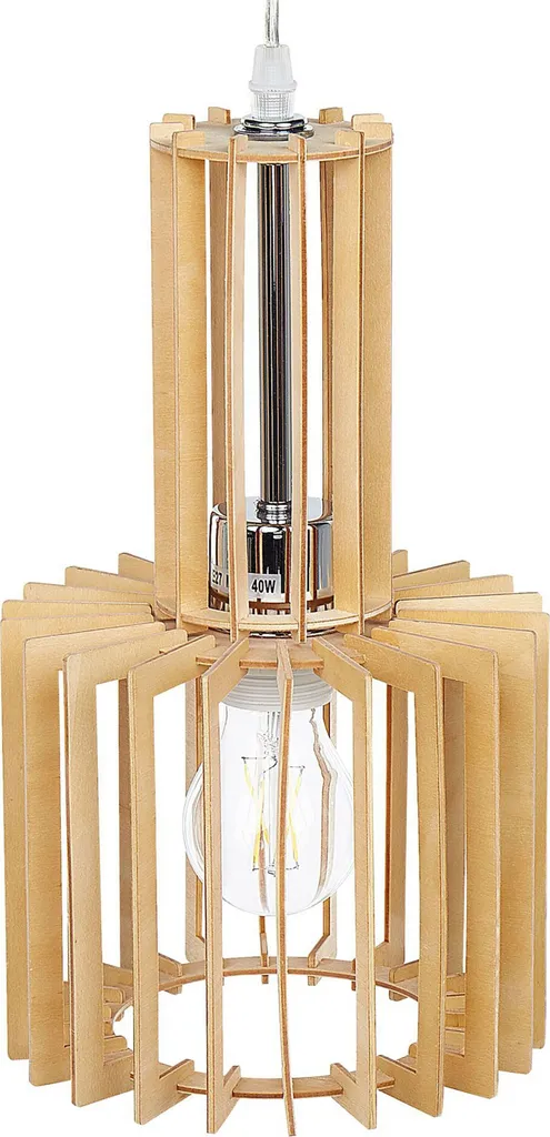 Plafonnier Design en Bois Luminaire Suspendu pour Cuisine et Séjour Chic
